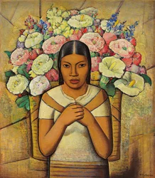 Vendedor de Flores; Vendedor de flores, c.1934 (óleo sobre tela)