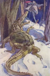 "O Crocodilo! o Crocodilo!" (cor litho)