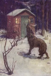 A baía de um lobo (cor litho)