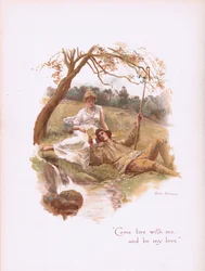 Venha viver comigo e seja meu amor, de Some Old Love Songs publicado por Hildesheimer & Faulkner, 1892