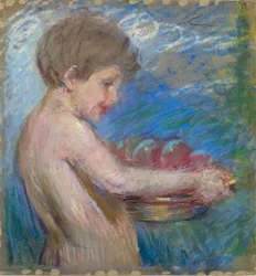 Criança com fruta