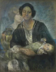 Mulher italiana com criança