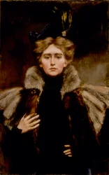 Natalie em Fur Cape, 1897.