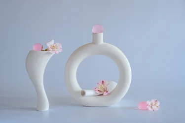 Natureza-morta rosa minimalista