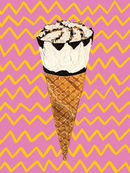 Cone de gelado Pop Art