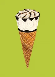 Cone de gelado refrescante