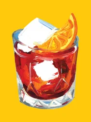 Cocktail Negroni vibrante