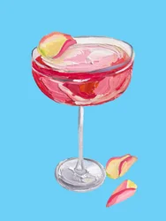 Cocktail cor-de-rosa vibrante