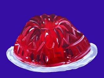 Gelatina vermelha vibrante