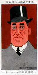 Edward Carson, 1º Barão Carson, líder e advogado de Ulster, 1926.