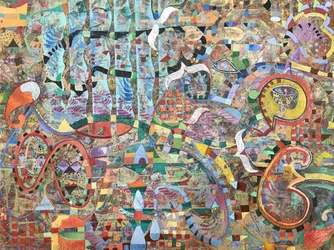 Mosaico abstrato e complexo
