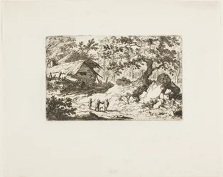 A cabana em ruínas