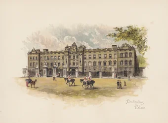 Londres familiar: Palácio de Buckingham (litografia a cores)