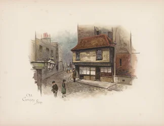Londres familiar: Old Curiosity Shop (litografia a cores)