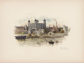 Londres familiar: A Torre (litografia a cores)