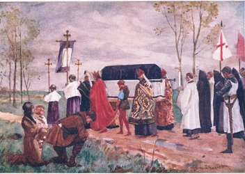 Enterro de St Hugh, ilustração de Children