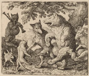 Todos regozijam-se pelo Urso e o Lobo, provavelmente c. 16451656.
