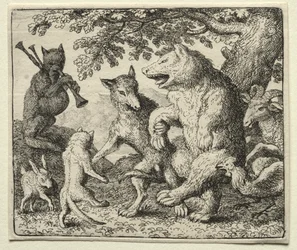 Reynard, a raposa: o lobo e o urso celebram sua liberdade