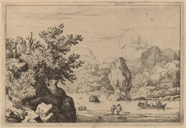 Rocha no meio de um rio, provavelmente c. 16451656.