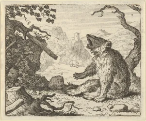 O urso chama Renard para comparecer perante o Conselho dos Animais, 1650-75.