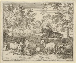 O pastor a cavalo persegue o cervo, 1650-75.
