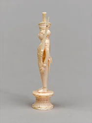 Peão branco, peça de xadrez, Índia, 1820 por volta de
