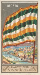 Porto, da série City Flags N6 da Allen & Ginter Cigarettes Brands, 1887.