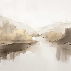 Paisagem Dourada Abstrata