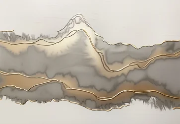 Montanhas Abstratas Douradas