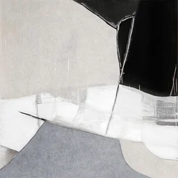 Composição abstrata monocromática
