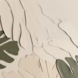 Formas botânicas em tons suaves