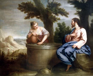 Jesus e o Samaritano, século XVII (óleo sobre tela)