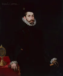 Retrato de Hernan Cortes (óleo sobre tela)
