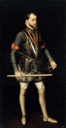 Retrato de Filipe II 1527-1598, rei de Espanha e Portugal