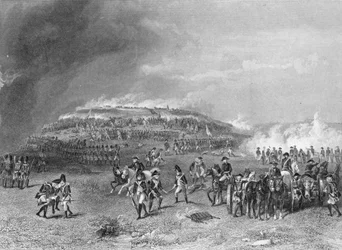 Batalha da Colina do Bunker, 17 de junho de 1775, gravada por John Godfrey