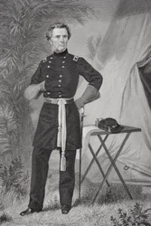 Retrato de Ormbsy McKnight Mitchel (1809-62) (lito)