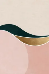 Ondas em tons de rosa e dourado