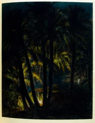 Ilustração de Dinet de "Mirages" Cenas da vida árabe. 1906. Mirages, Scenes De La Vie Arab foi ilustrado por Etienne Dinet com comentários de Silman Ben Ibrahim Bamer. Nasreddine Dinet nasceu como Alphonse-Etienne Dinet; (1861-1929) foi um francês