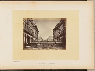 Barricada dos Fédérés, Praça Vendôme e Rua Castiglione.