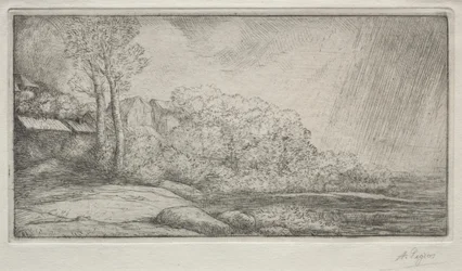 Paisagem com duas árvores