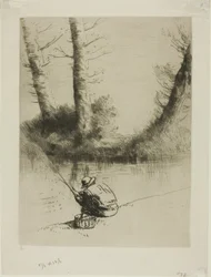 Pescador com vara