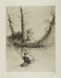 Pescador com vara