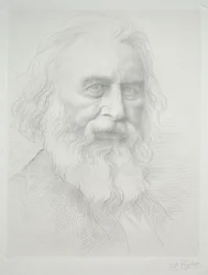 Retrato da placa de Henry Wadsworth Longfellow ò.