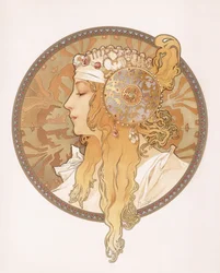 Cabeça bizantina de uma donzela loira; Cabeça bizantina de uma mulher loira, c.1897
