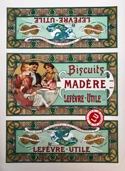 Embalagem de bolachas Lefèvre-Utile, c.1890-1910 (ilustração)