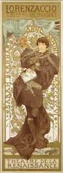 Lorenzaccio, representando a figura permanente de Sarah Bernhardt no papel, 1896