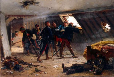 Cena da Guerra Franco-Prussiana, 1875.