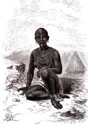Bokke, mulher de Moy, chefe da tribo Latuka, Sudão do Sul