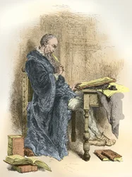 Retrato de Clement Marot à secretária (gravura)