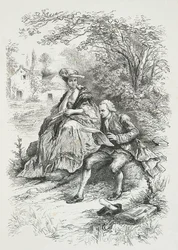 Rousseau na companhia de Madame Louise d